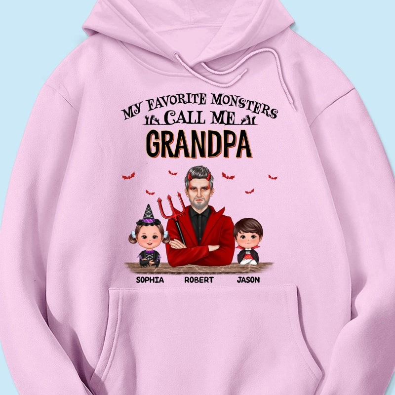 Halloween Favorite Monsters Call Me Dad Grandpa Personalized Shirt