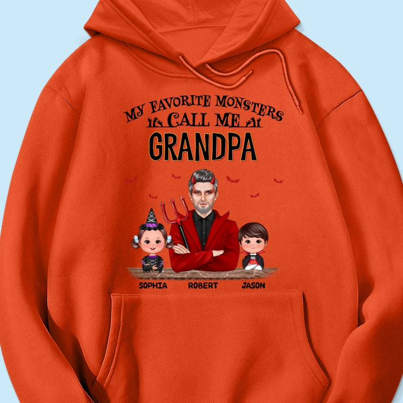 Halloween Favorite Monsters Call Me Dad Grandpa Personalized Shirt