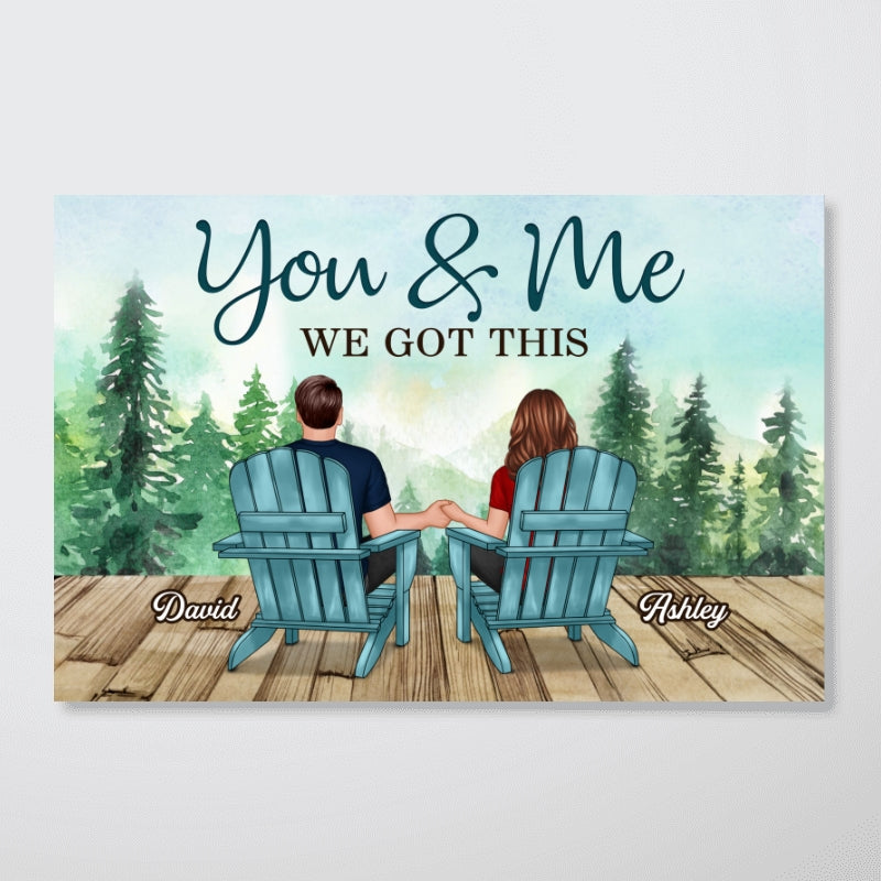 Forest Landscape Back View Couple You & Me We Got This Personalized Horizontal Poster