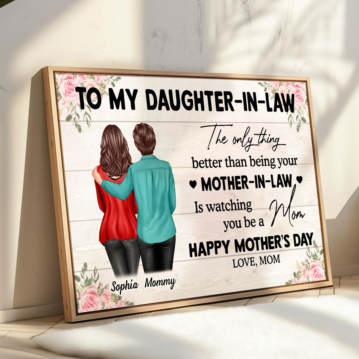 To My Daughter-In-Law Happy Mother's Day Personalized Poster, Gift For Daughter-In-Law