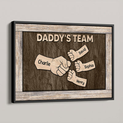 Dad Grandpa Fist Bump Rustic Vintage Personalized Poster| Coolest Father's Day Gift For Dad, Grandpa