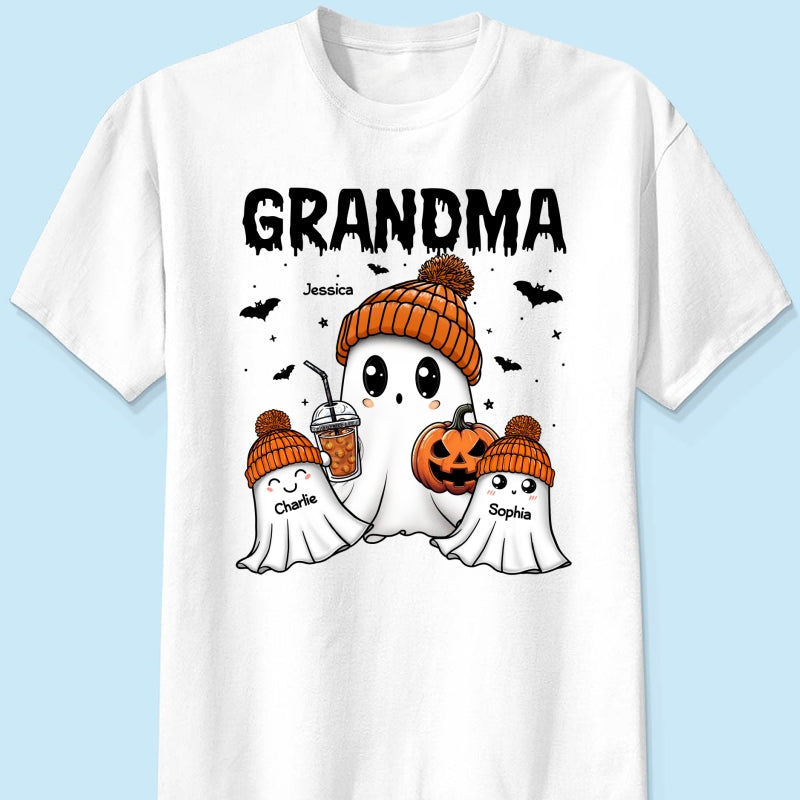 Boo Grandma Grandkids Fall Season Halloween Personalized Shirt