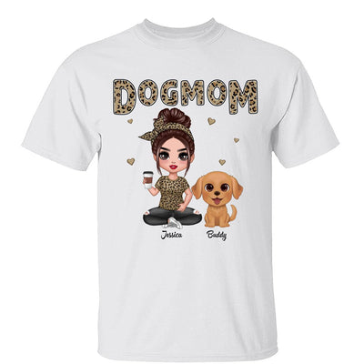 Leopard Dog Mom Watercolor Cute Dogs Personalized Shirt