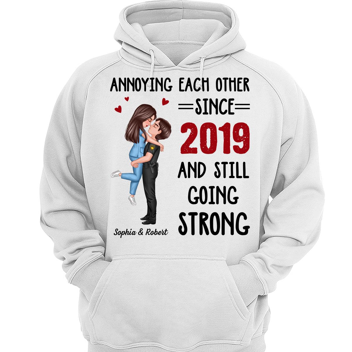 Annoying Each Other Couple Valentine‘s Day Gifts by Occupation Gift For Her Gift For Him Firefighter, Nurse, Police Officer Personalized Shirt