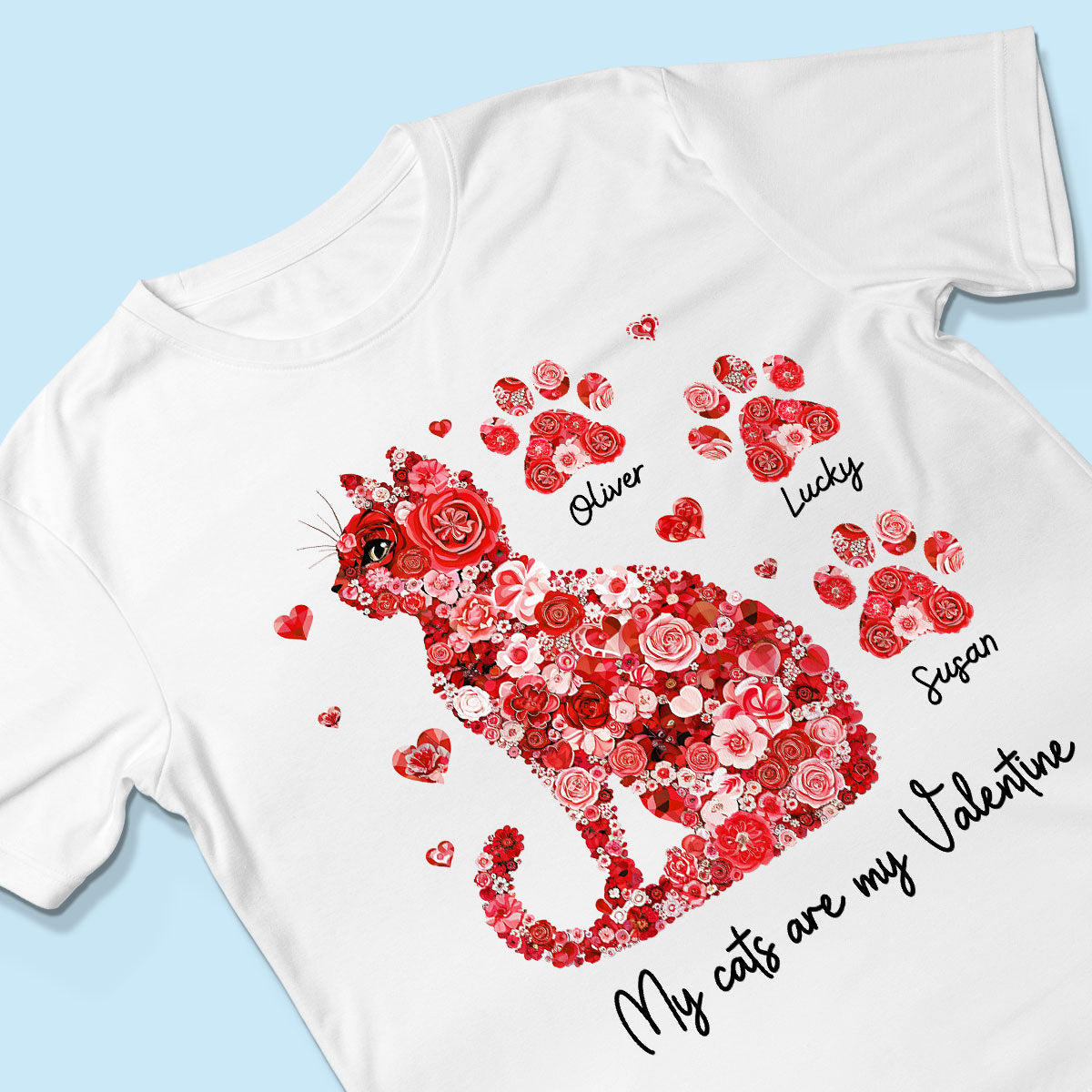 Cat Flower My Cat Is My  Personalized Shirt, Gift for Cat Moms