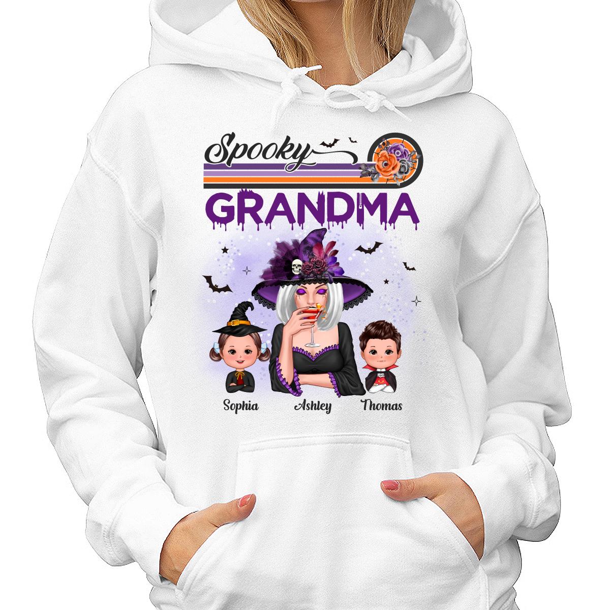 Spooky Grandma Mom Halloween Retro Personalized Shirt