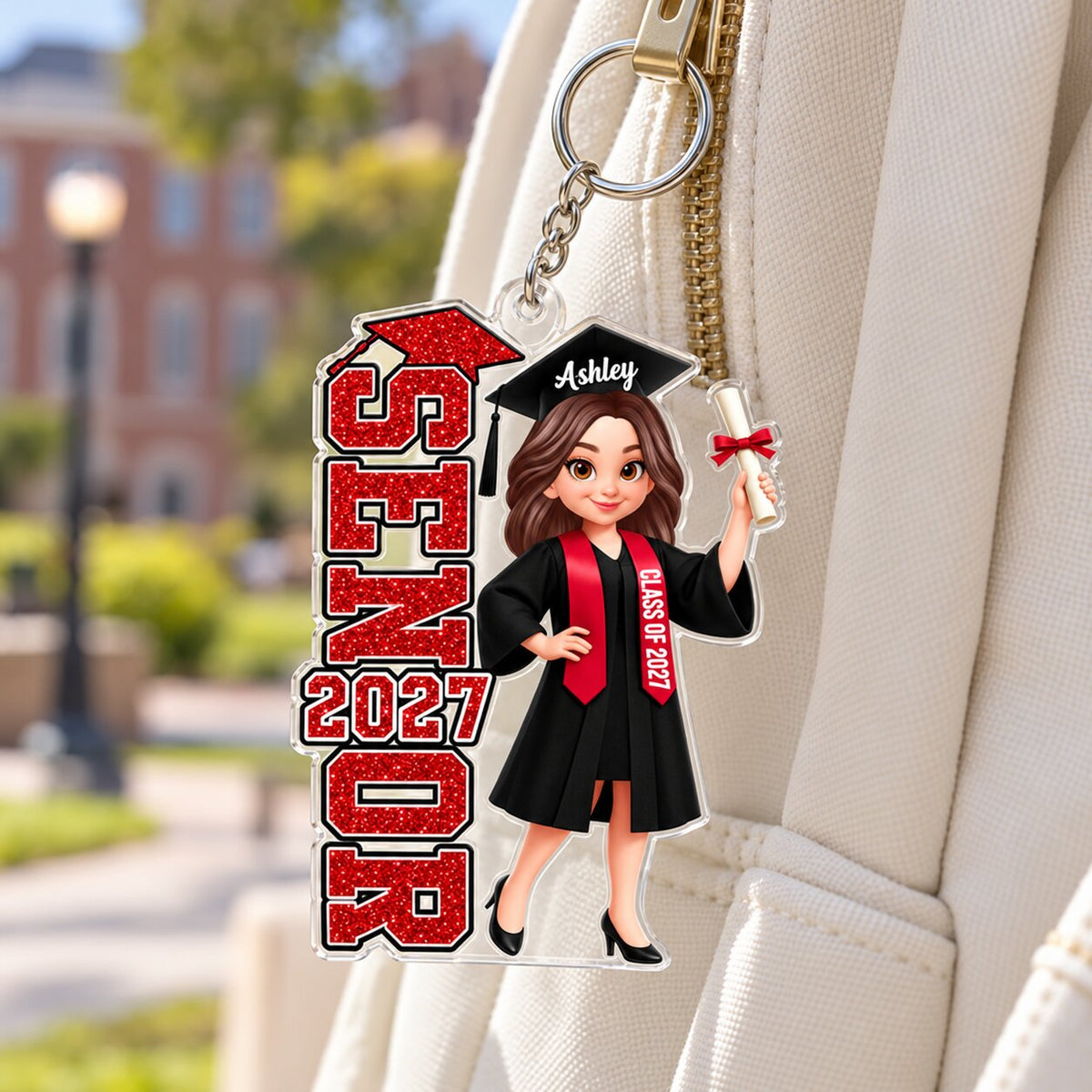 Trending Senior 2026 2027 - Personalized Acrylic Keychain - Christmas Gift For Seniors, Daughter, Son, Granddaughters, Grandsons