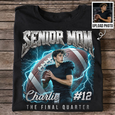 Trending Senior Football Mom Upload Photo - Personalized Shirt - Senior Night, Game Day Gift