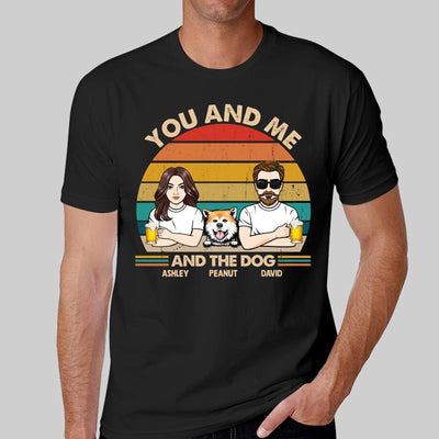 Couple And Dogs Retro Personalized Shirt