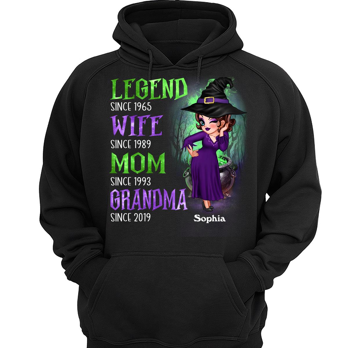 Halloween Green And Purple Legend Sassy Grandma Personalized Shirt