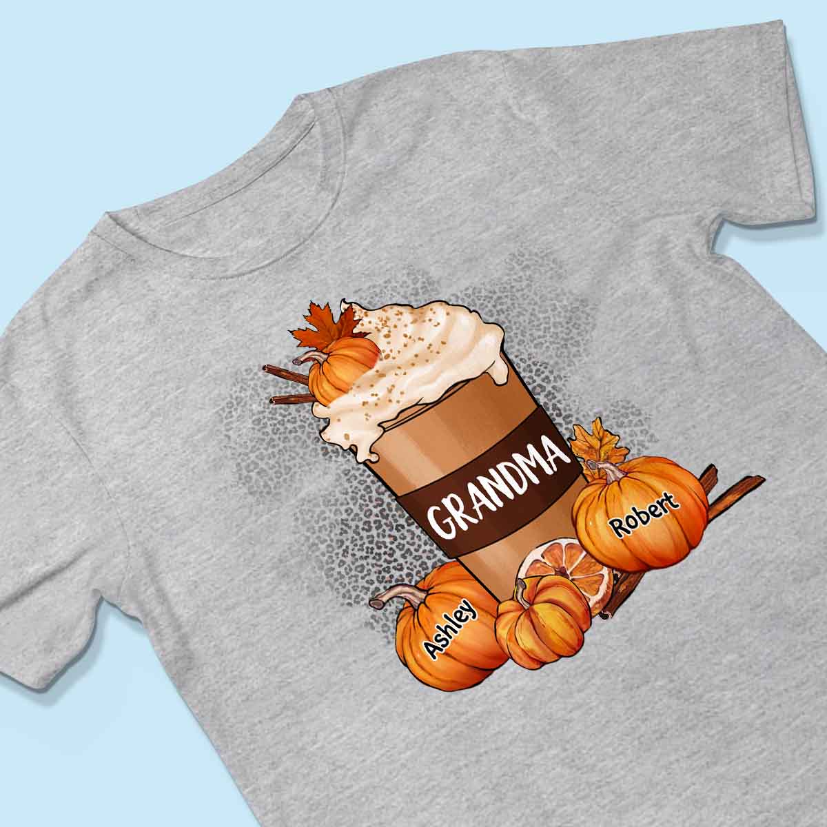 Grandma Pumpkin Spice Latte Personalized Shirt