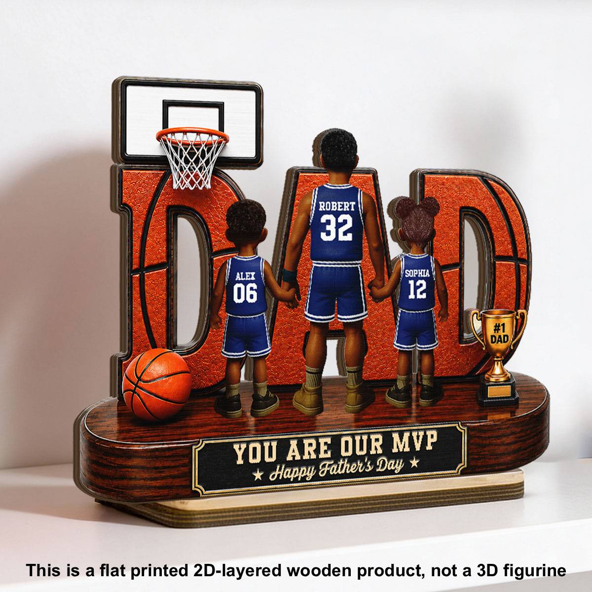 [UP TO 38% OFF] Basketball Dad Legend You Are Our MVP - Personalized 2-Layered Wooden Plaque - Unique Trending 2026 Father's Day Gift For Dad, Husband, Basketball Fans