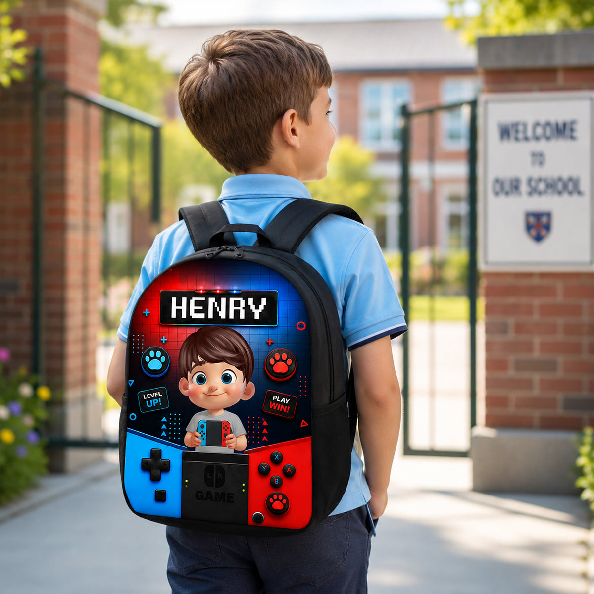 Gamer Boys Girls - Personalized Backpack