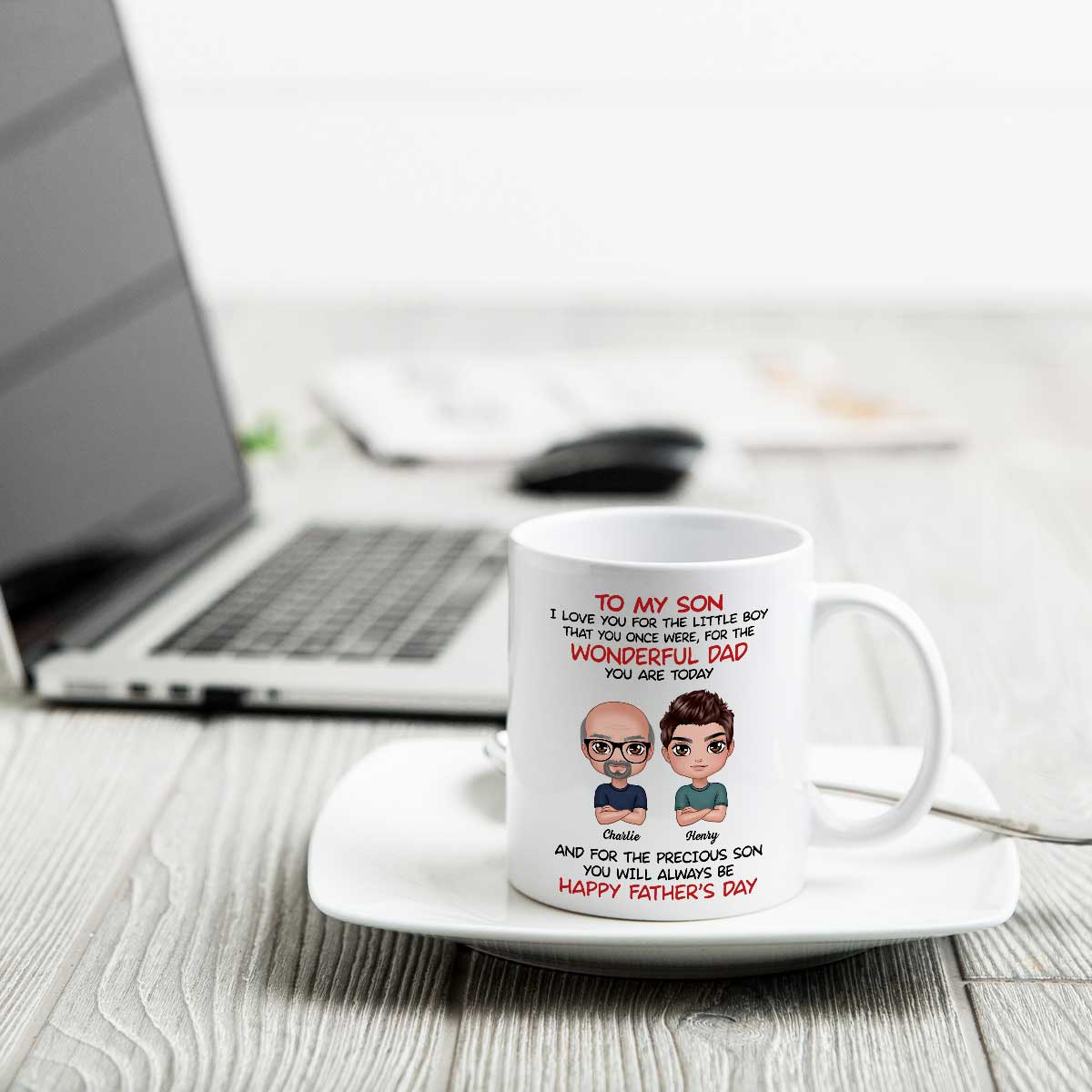 Doll To My Son From Dad Mom Happy Father‘s Day Personalized Mug