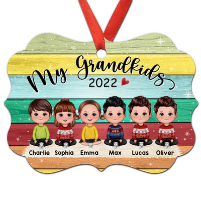 Our Grandkids Doll Styles Gift For Grandparents Personalized Christmas Ornament