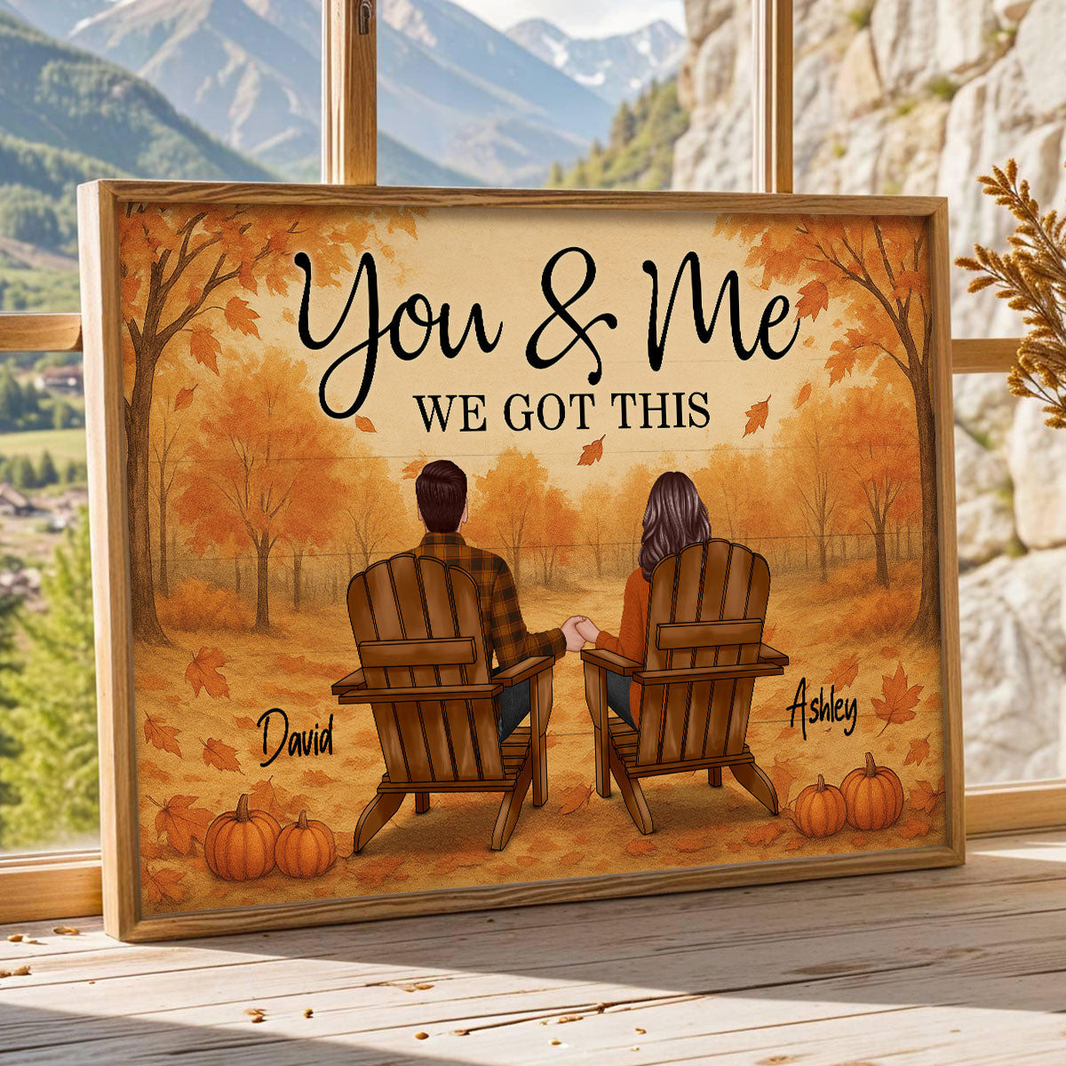 Fall Season Couple Eternal Love Personalized Poster