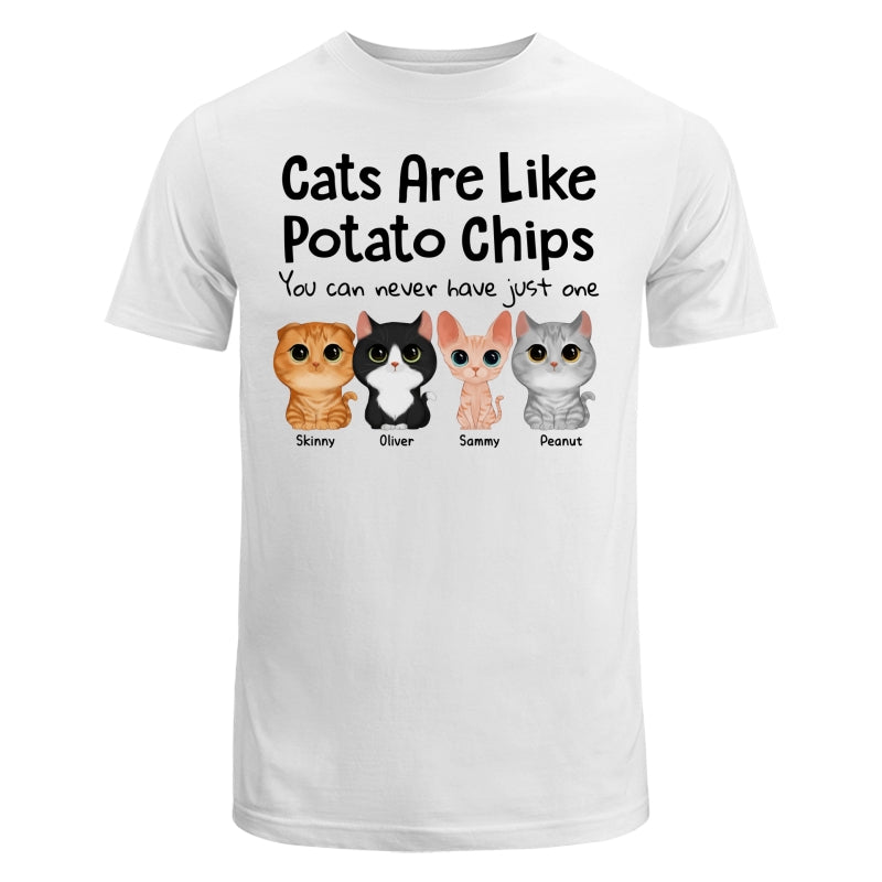 Watercolor Cute Cats Potato Chips Personalized Shirt