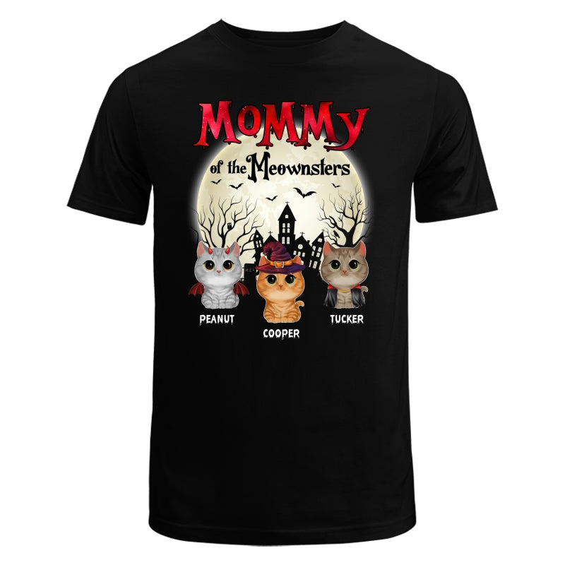 Mommy Of The Meownsters Halloween Watercolor Cute Cats Personalized Shirt