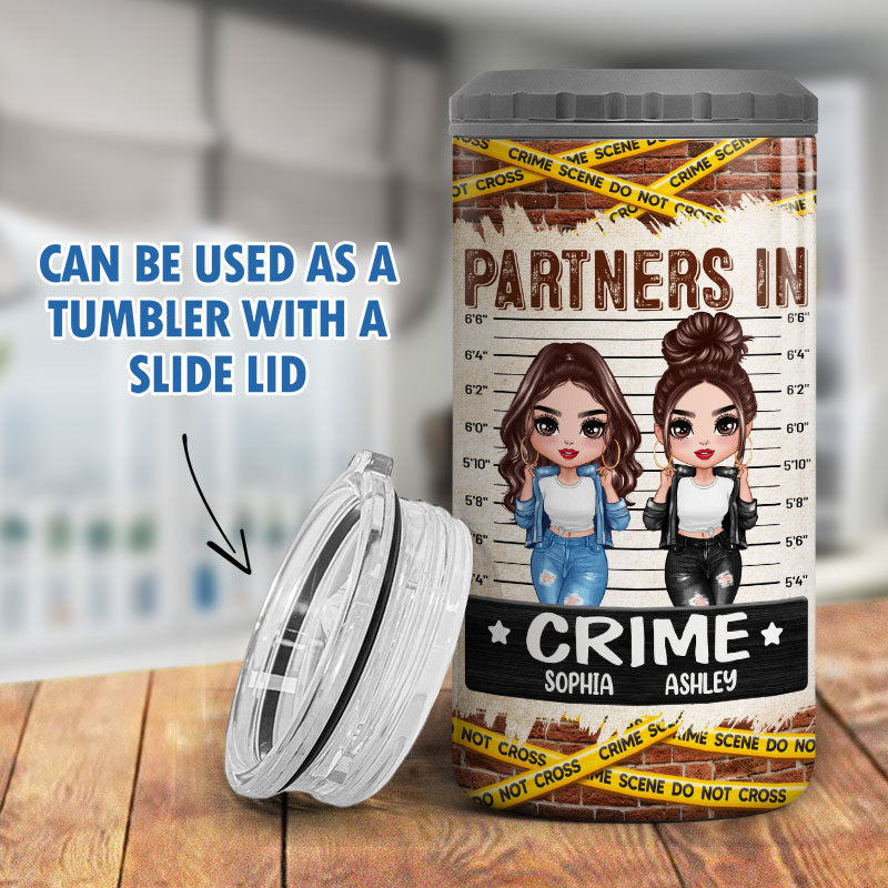 Partners In Crime Cool Doll Besties Personalized 4 In 1 Can Cooler