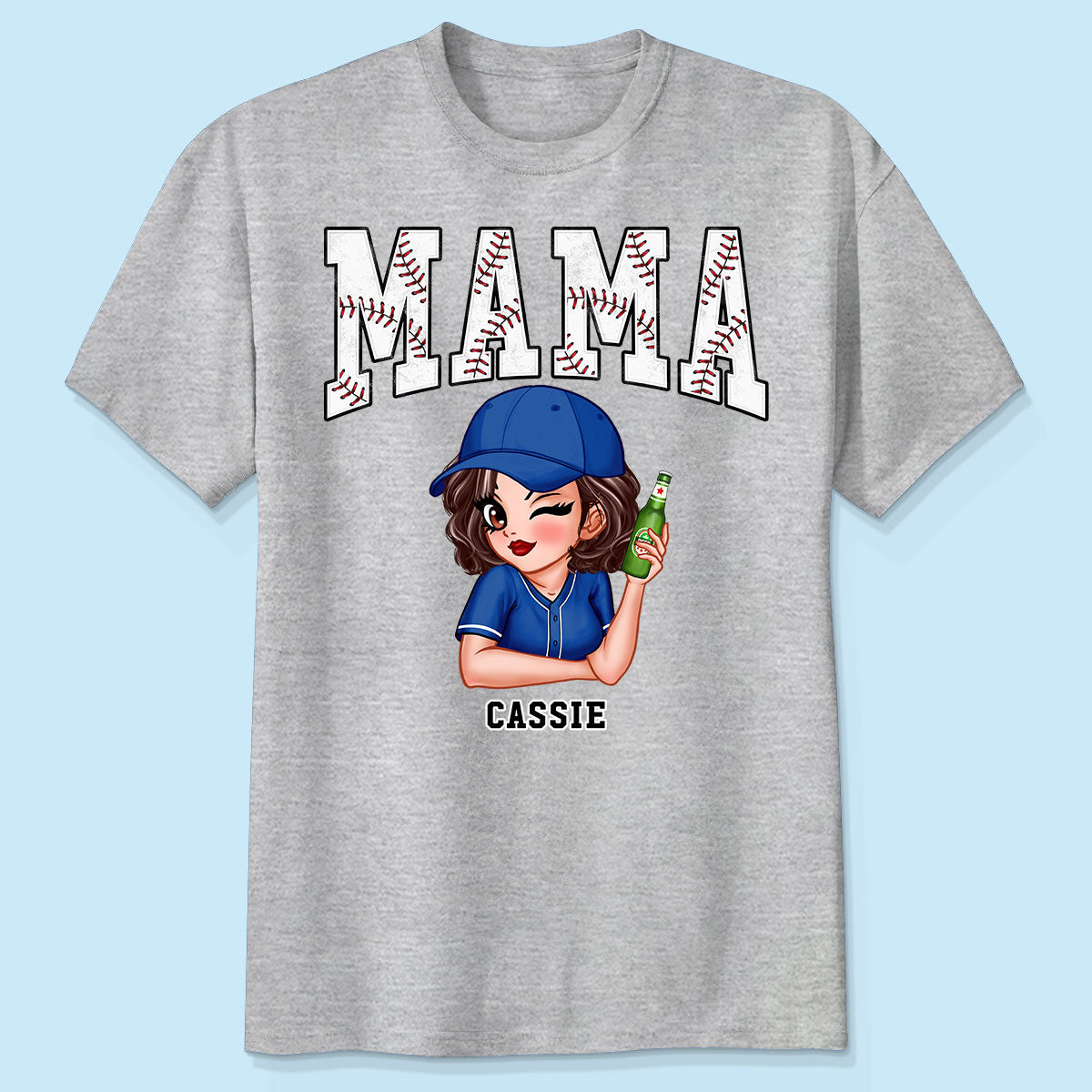 Baseball Softball Mama Personalized Shirt, Gift for Baseball Mom