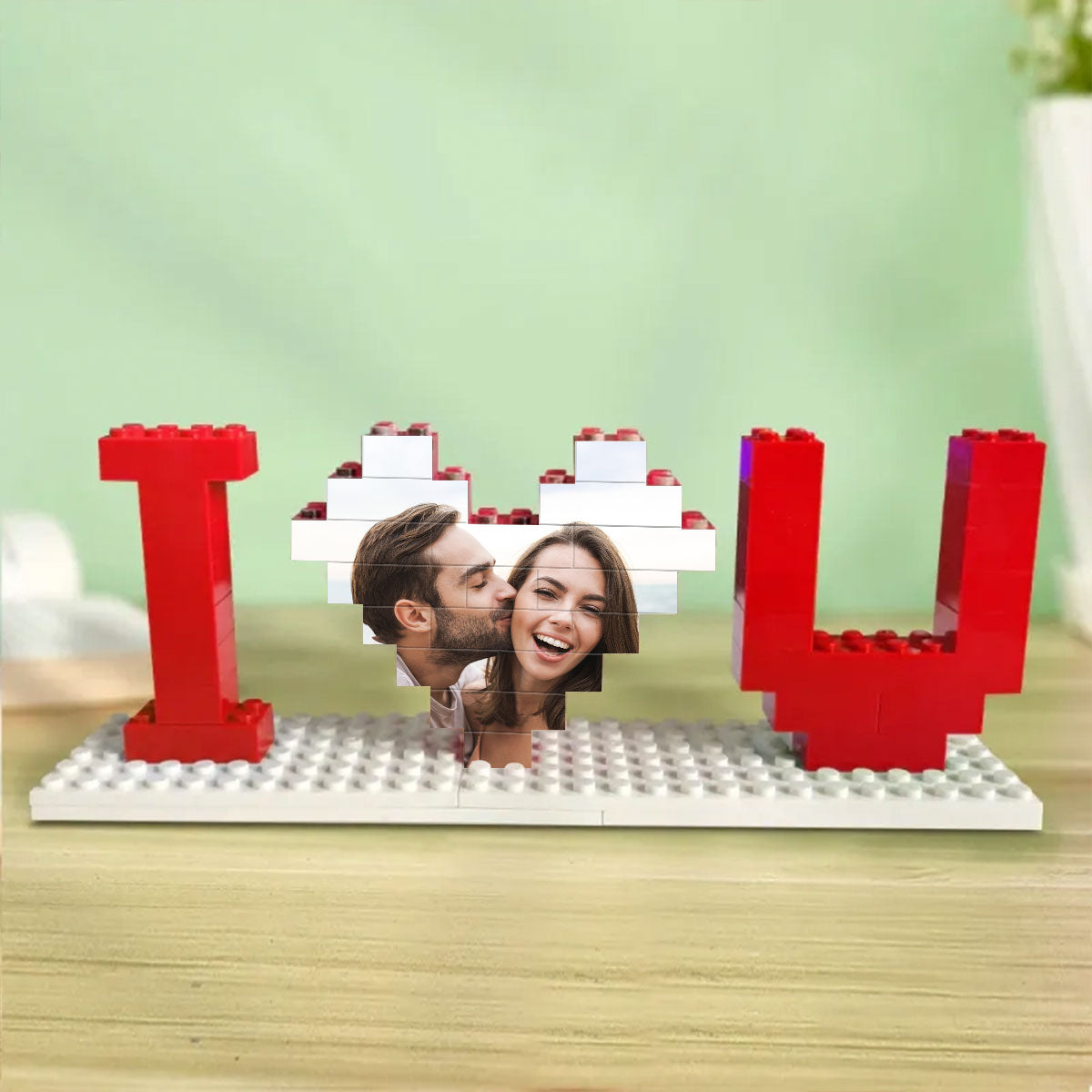 Personalized Building Blocks Puzzle, Custom Photo Puzzle, I Love You Block Puzzle, Gift for Him, Gift for Her