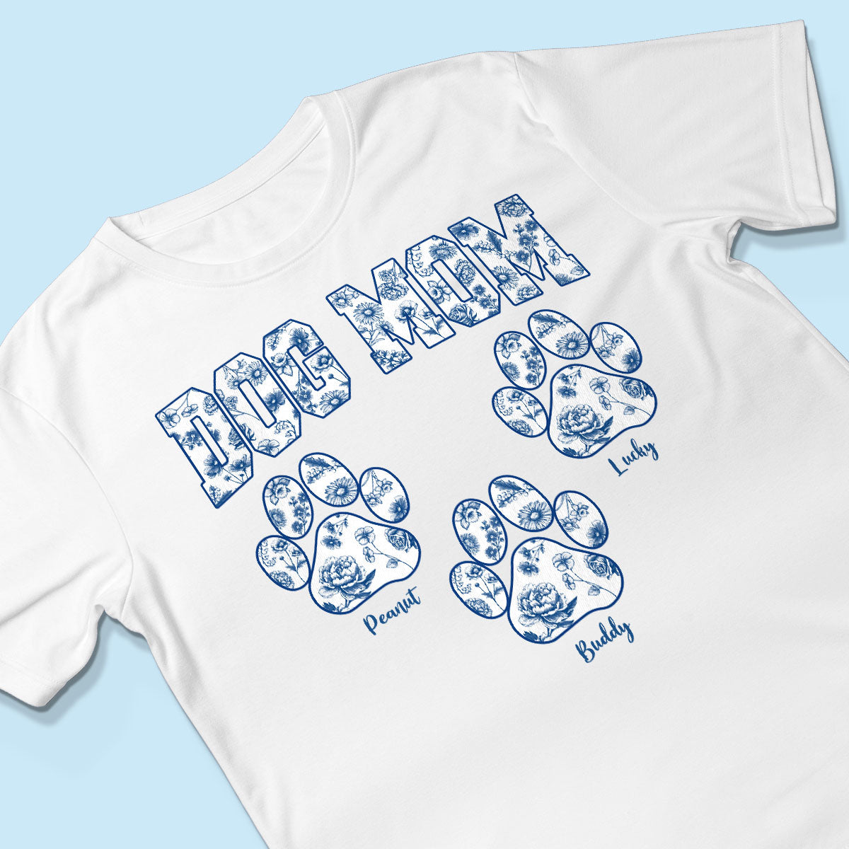 Dog Mom Chinoiserie Coquette Personalized Shirt, Gift for Dog Lovers