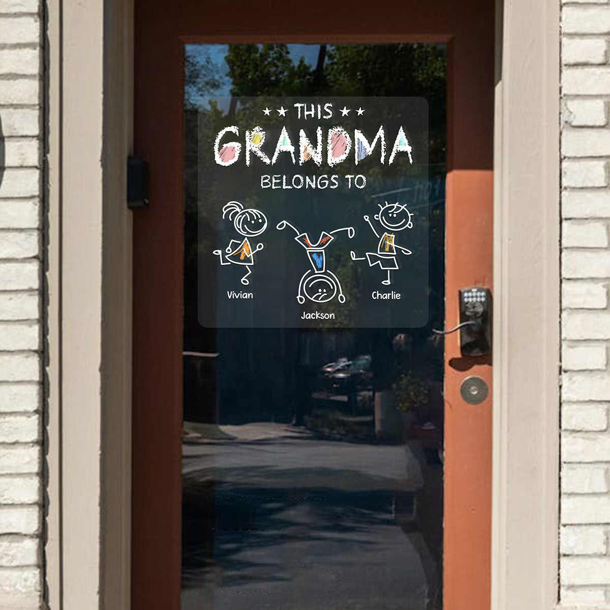 This Grandma Belongs To Crayon Kids Decor On Car Fridge Window Personalized Decal