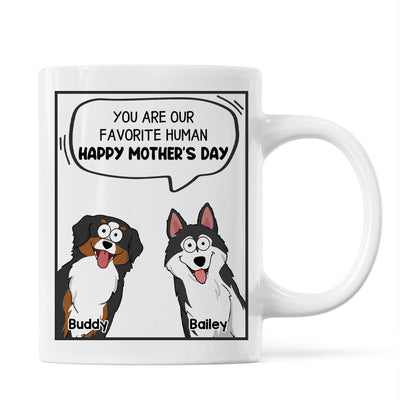 Mom You Are My Favorite Human Happy Mother‘s Day Conversation Box Gift For Dog Mom Personalized Mug