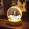 I Am Always with You Memorial Tribute - Personalized Crystal Ball Night Light - Heartfelt Remembrance Keepsake