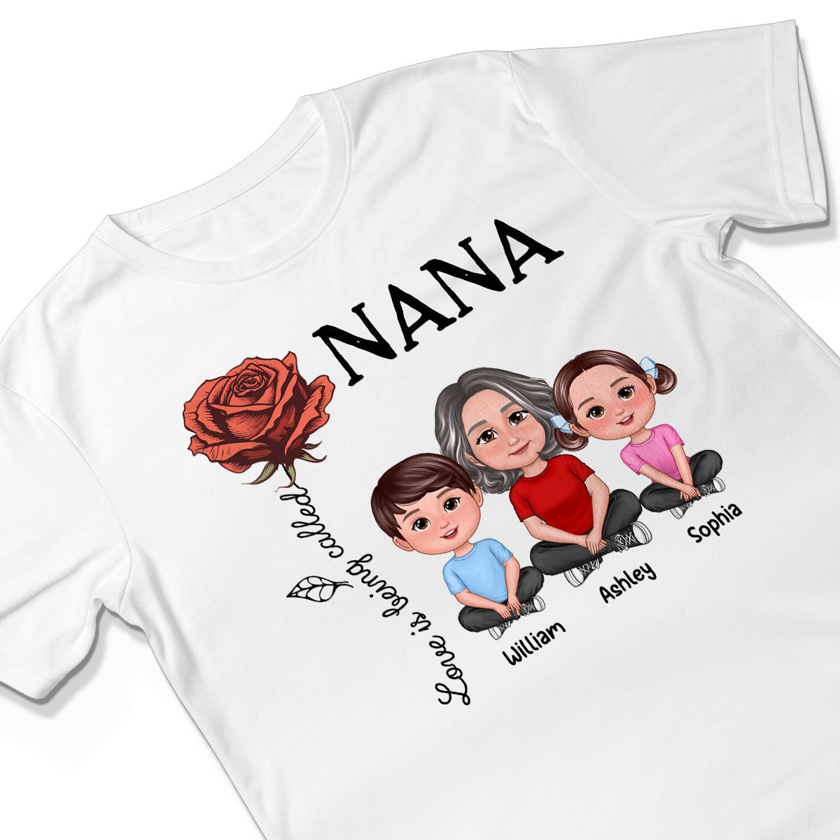 Love Is Being Called Grandma Birth Month Flower Personalized Shirt