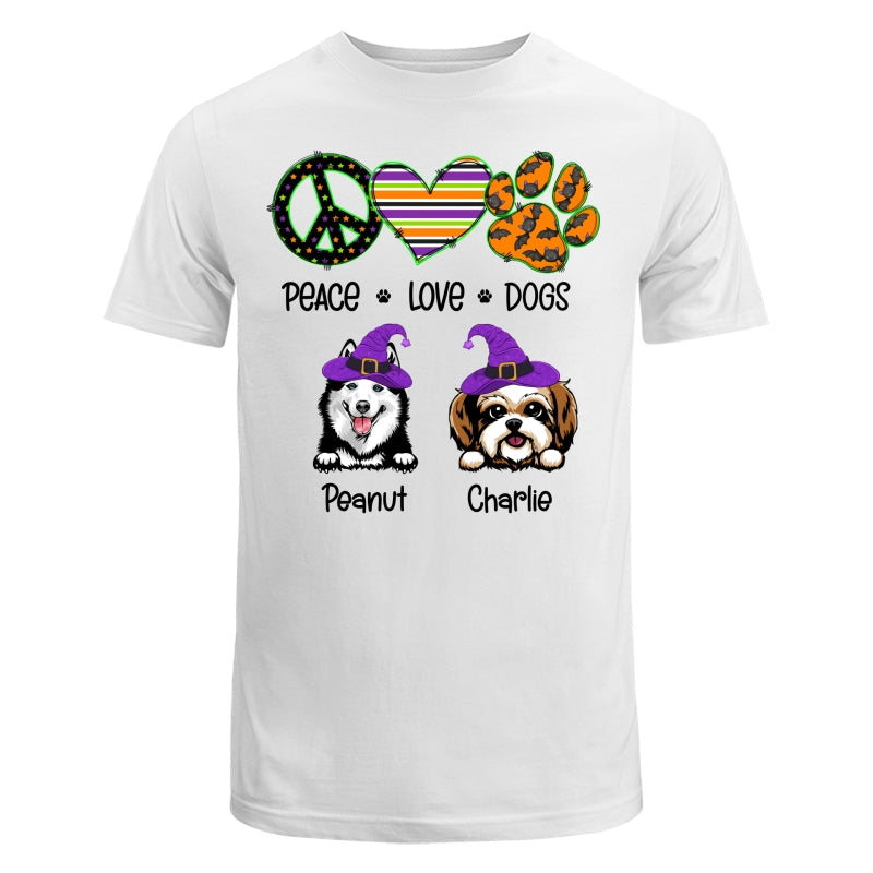 Peace Love Dogs Halloween Personalized Shirt