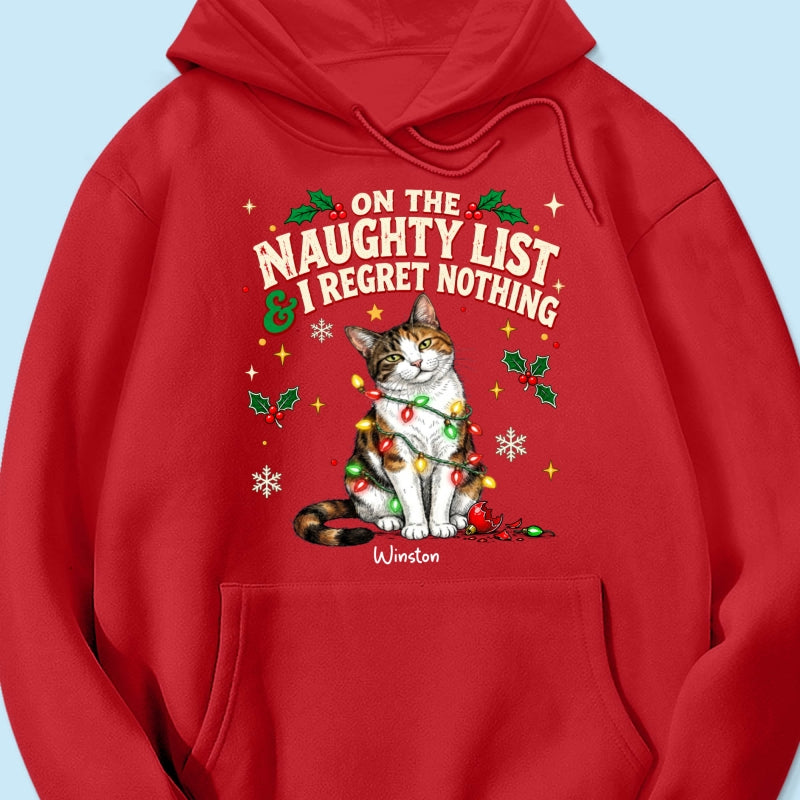 Meowy Catmas Bossy Cat Portrait From Your Photo - Personalized Shirt - Funny Festive Christmas Gift For Cat Lovers