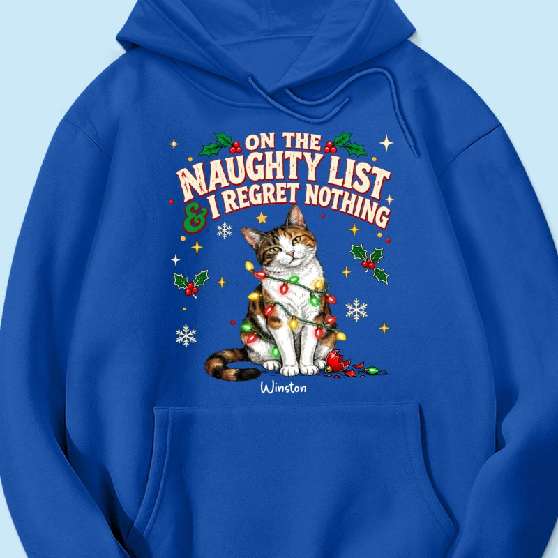 Meowy Catmas Bossy Cat Portrait From Your Photo - Personalized Shirt - Funny Festive Christmas Gift For Cat Lovers