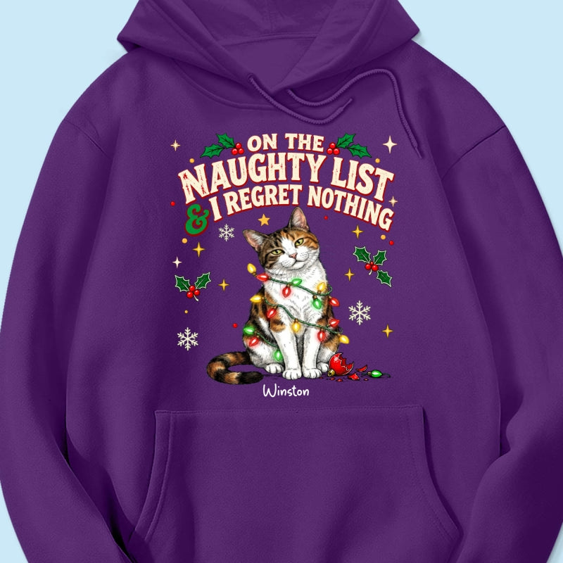 Meowy Catmas Bossy Cat Portrait From Your Photo - Personalized Shirt - Funny Festive Christmas Gift For Cat Lovers