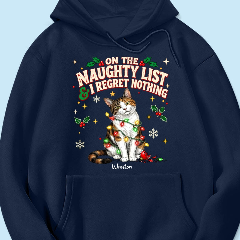 Meowy Catmas Bossy Cat Portrait From Your Photo - Personalized Shirt - Funny Festive Christmas Gift For Cat Lovers