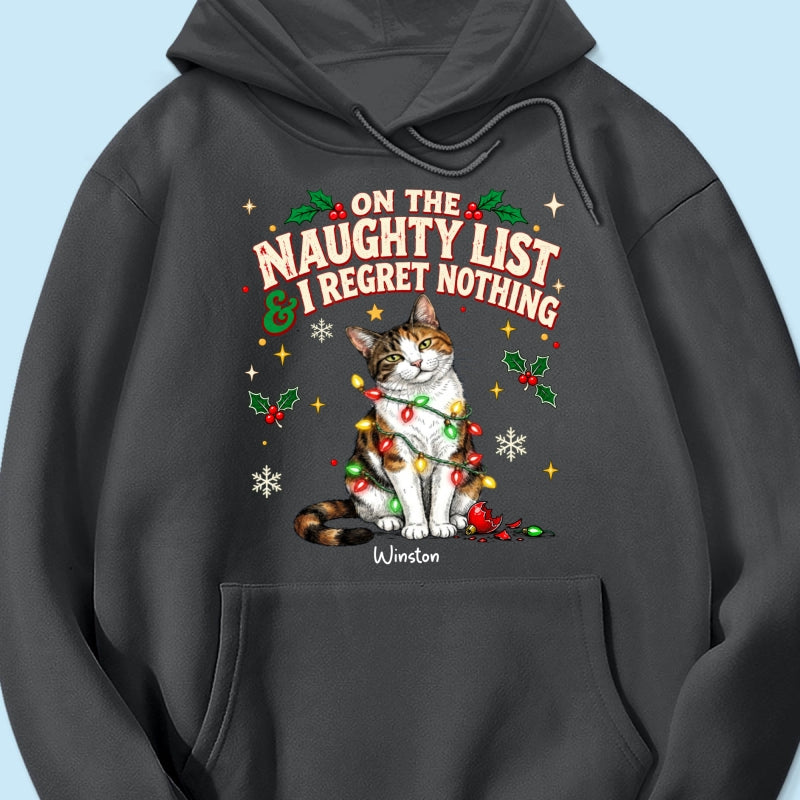 Meowy Catmas Bossy Cat Portrait From Your Photo - Personalized Shirt - Funny Festive Christmas Gift For Cat Lovers