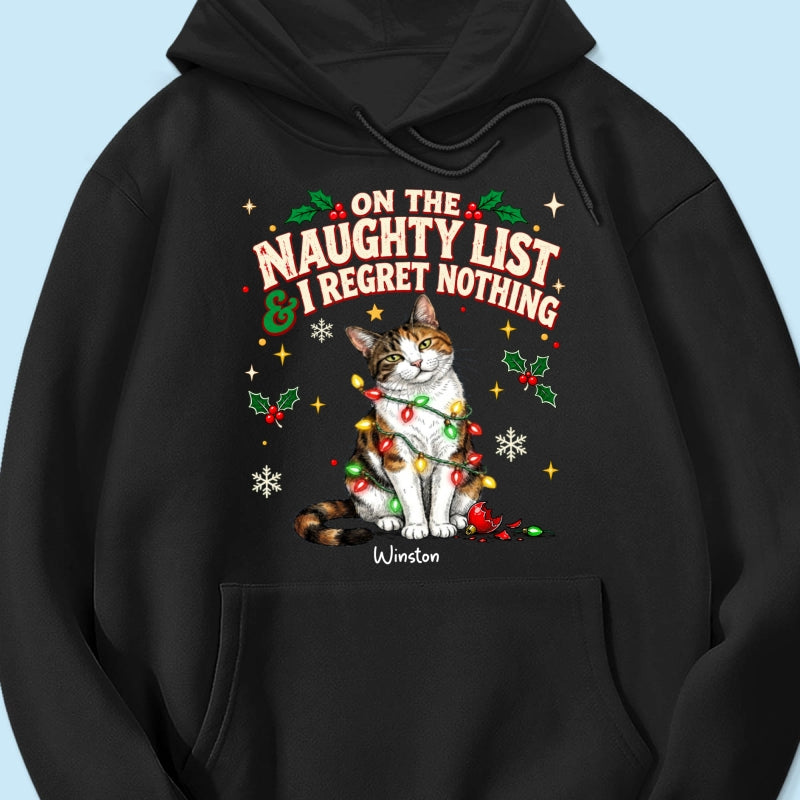 Meowy Catmas Bossy Cat Portrait From Your Photo - Personalized Shirt - Funny Festive Christmas Gift For Cat Lovers
