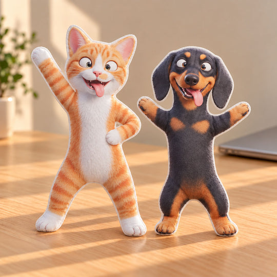 Custom Dog Cat Mini Me Plush from Photo - Personalized Flush Toy - Funny Christmas Gift for Dog Cat Lovers, Pet Mom, Pet Dad Gift