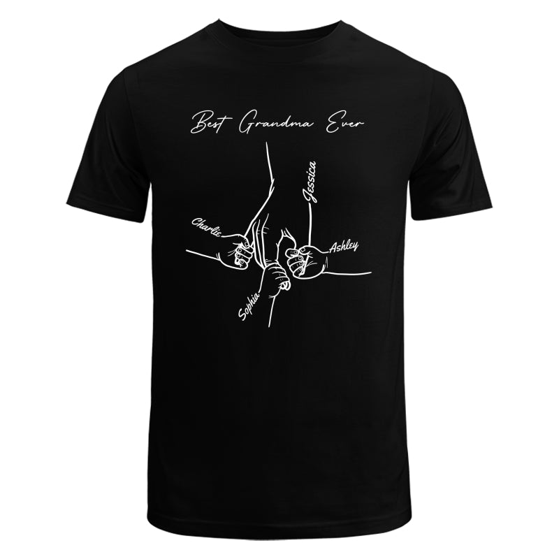 Best Dad Mom Grandma Grandpa Ever Hands Outline Personalized Shirt