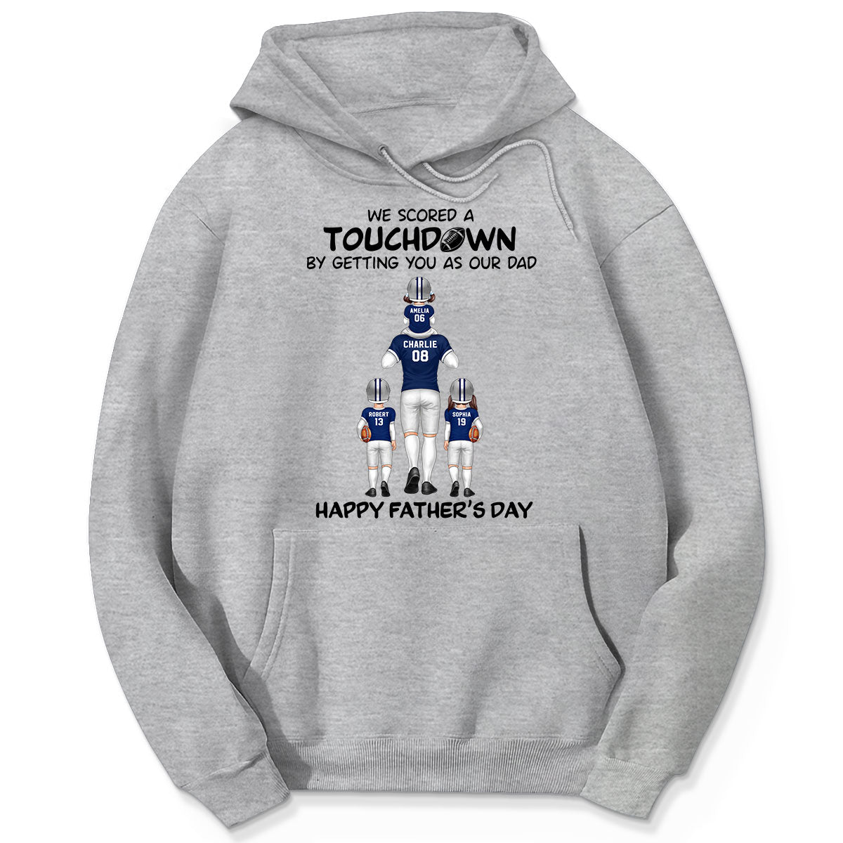 We Scored A Touchdown Getting You As Our Dad American Football Dad Father‘s Day Gift Personalized Shirt