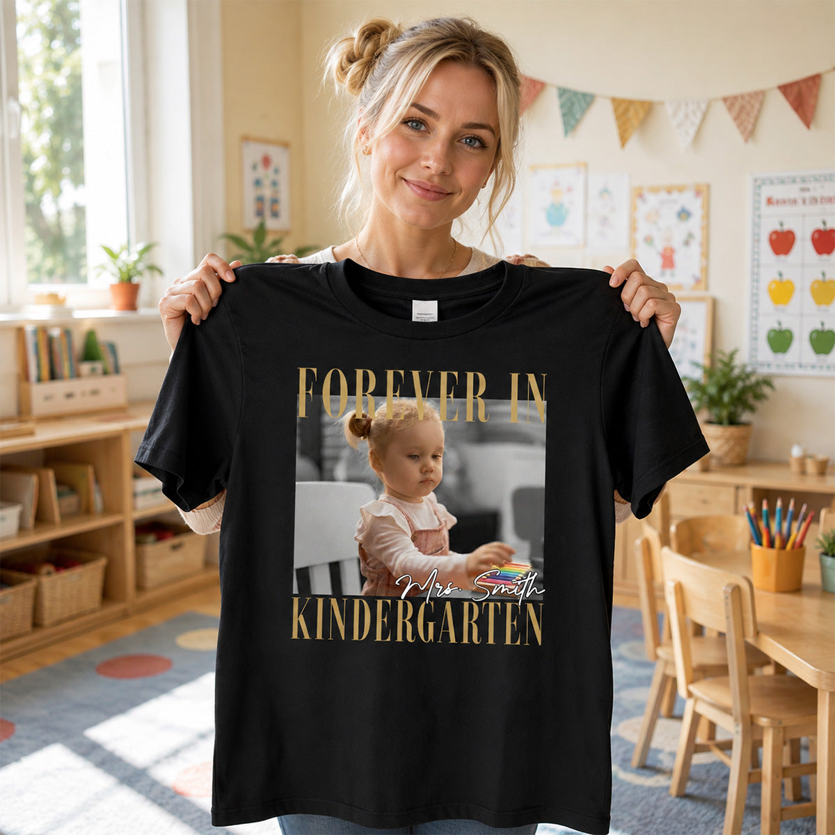 Forever In My School Era – Personalized Photo Shirt – Custom Name & Grade Back To School Shirt