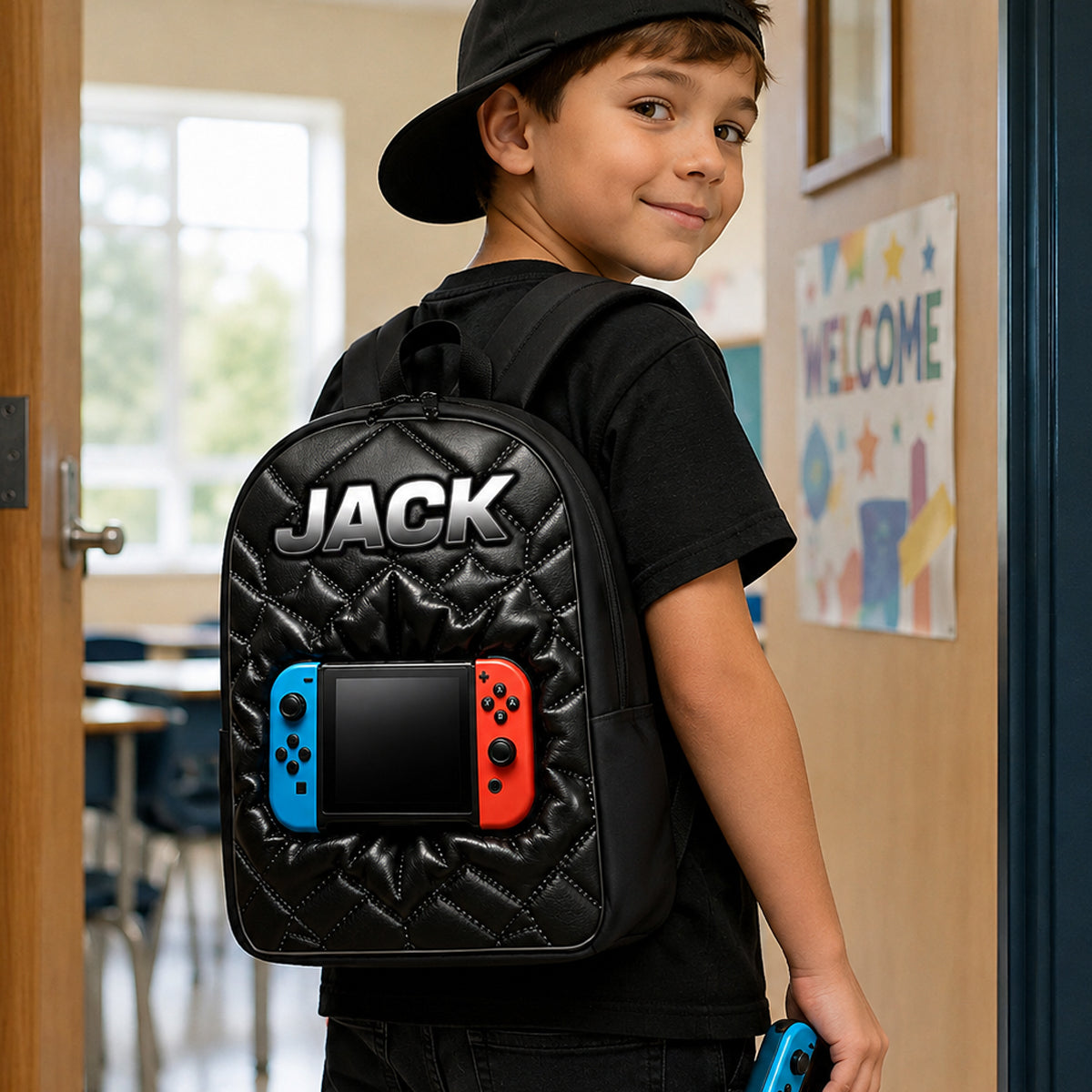 Gamer Custom Name - Personalized Backpack - Back to School Trendy Design for Boys, Girls