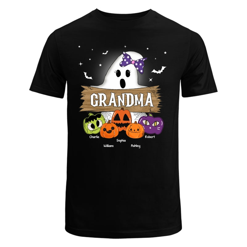 Halloween Grandma Mom Boo Kids Pumpkins Personalized Shirt