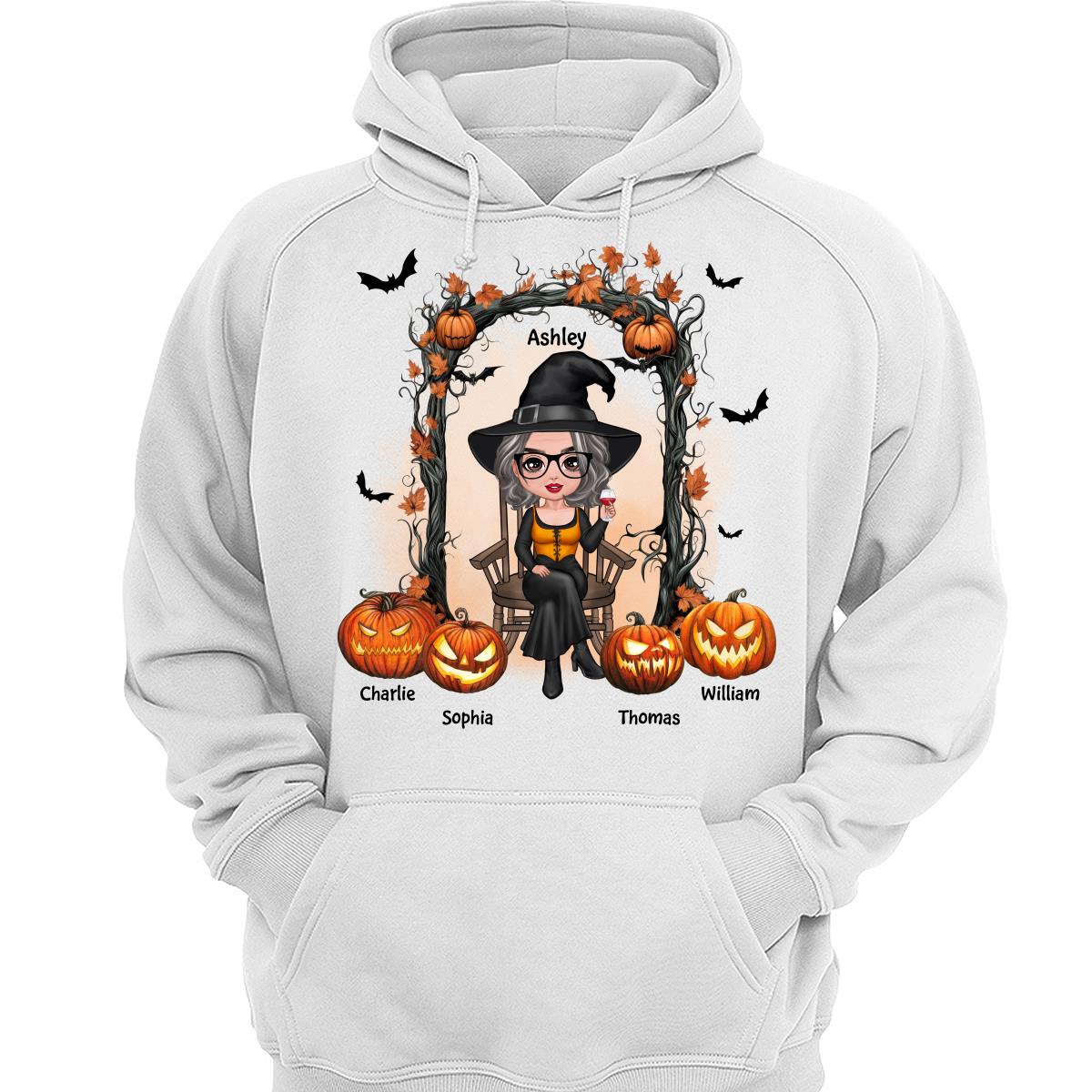 Halloween Grandma Mom Scary Pumpkins Personalized Shirt