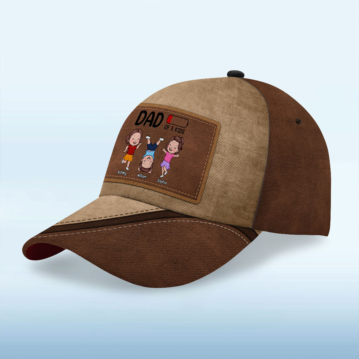 Dad Of Kids Low Battery Personalized Classic Cap