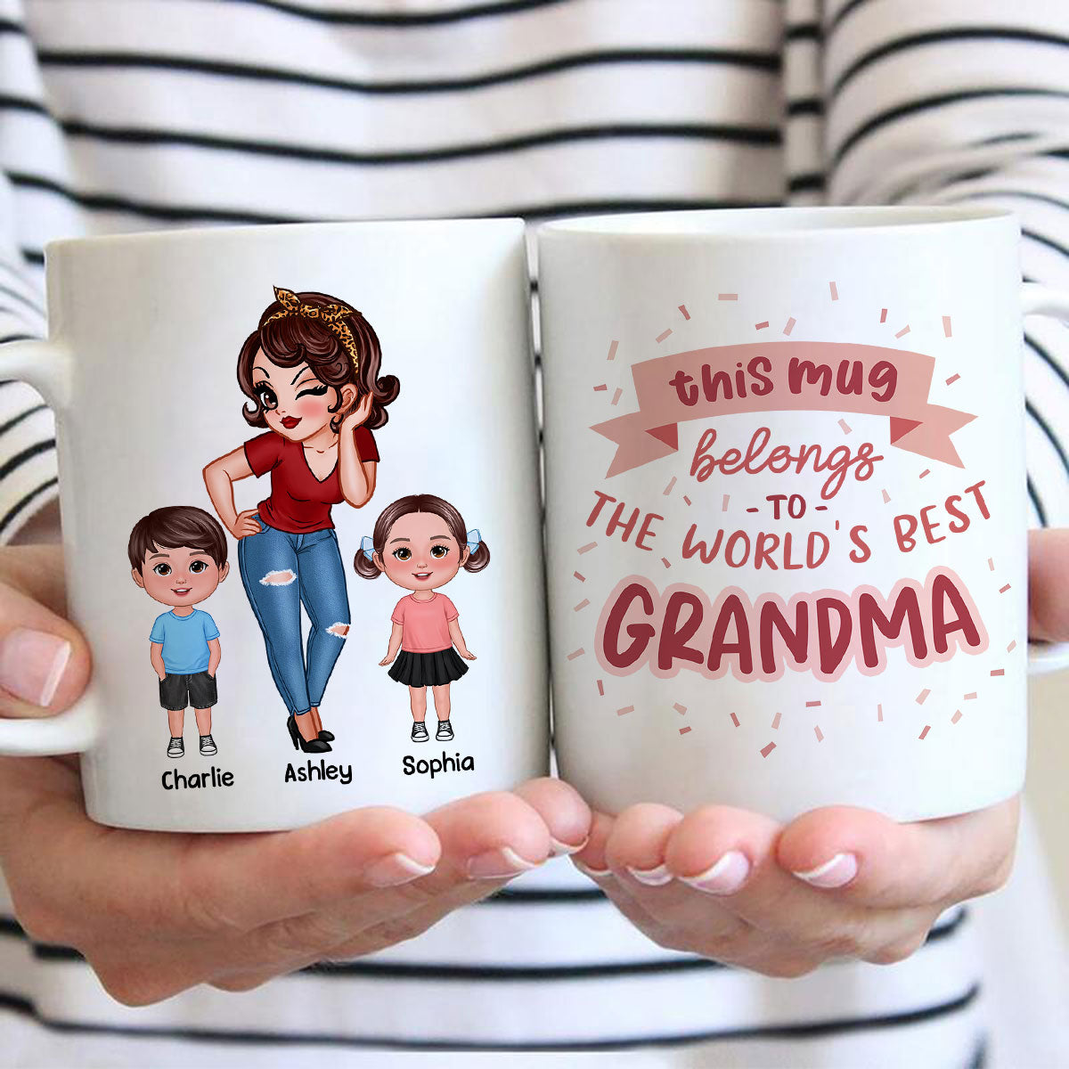 This Mug Belongs To The World Best Grandma Personalized Mug