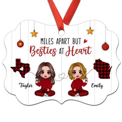 Long Distance Doll Besties Personalized Christmas Ornament