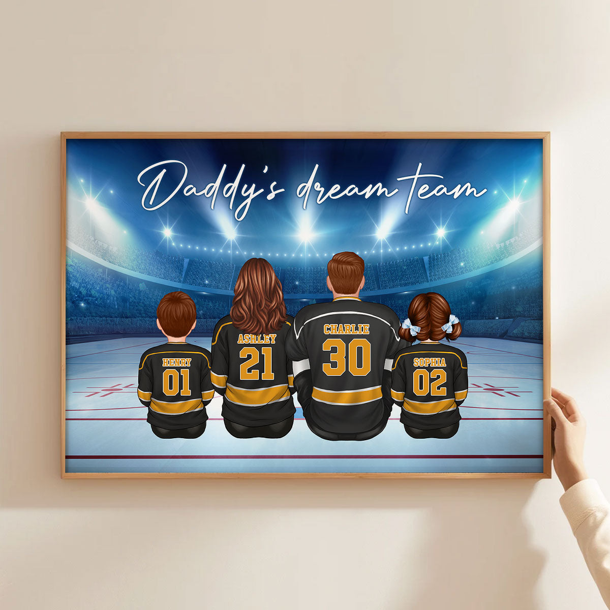 Hockey Team - Personalized Poster - Gift For Dad, Gift For Husband, Gift For Grandpa