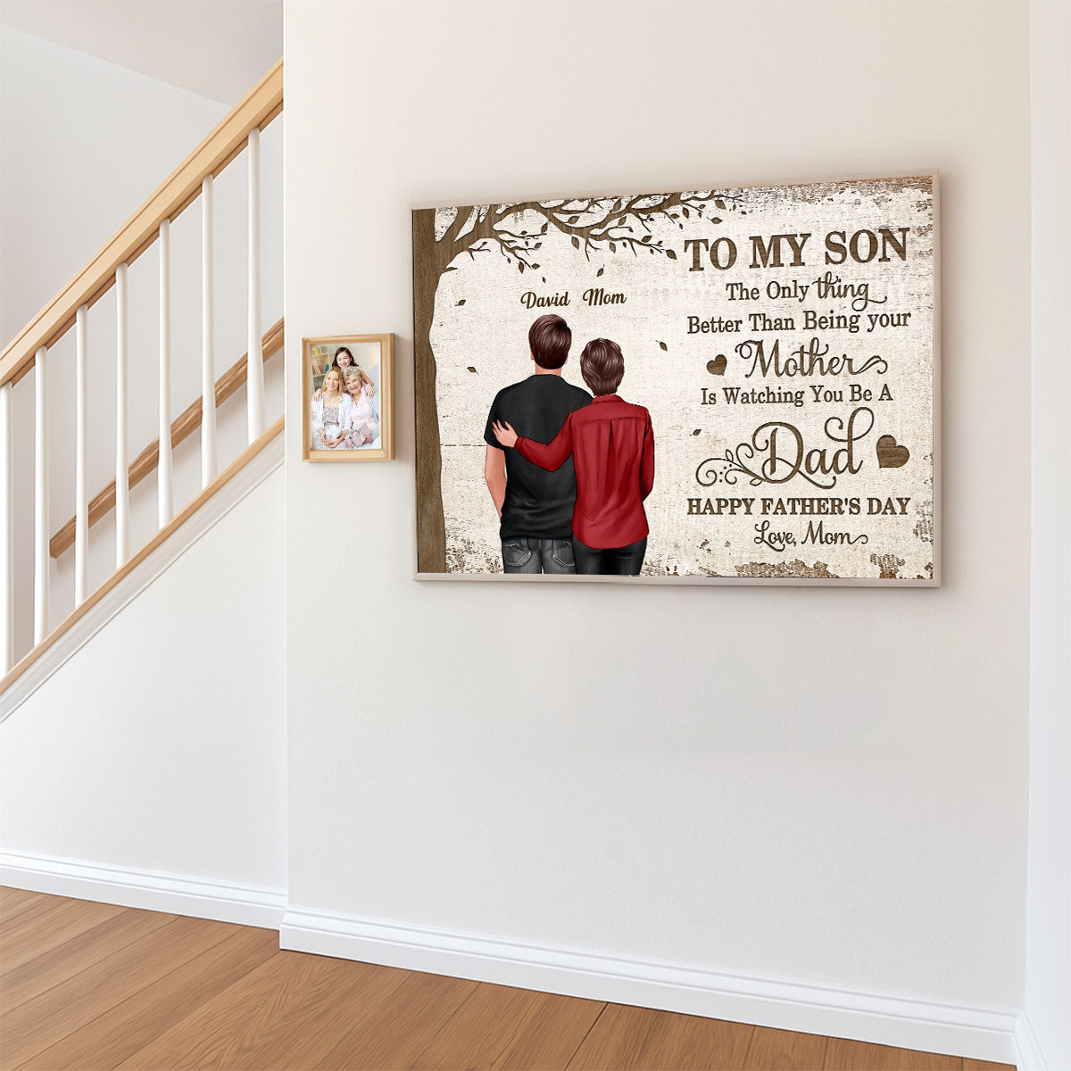 Under Tree To My Son From Mom Personalized Poster| Heartfelt Father's Day For Son