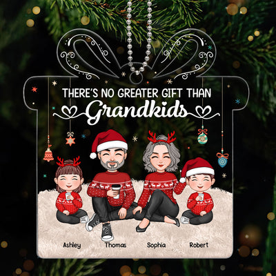 There‘s No Greater Gift Than Grandkids Cute Grandchildren With Grandparents Personalized Gift Shaped Acrylic Ornament